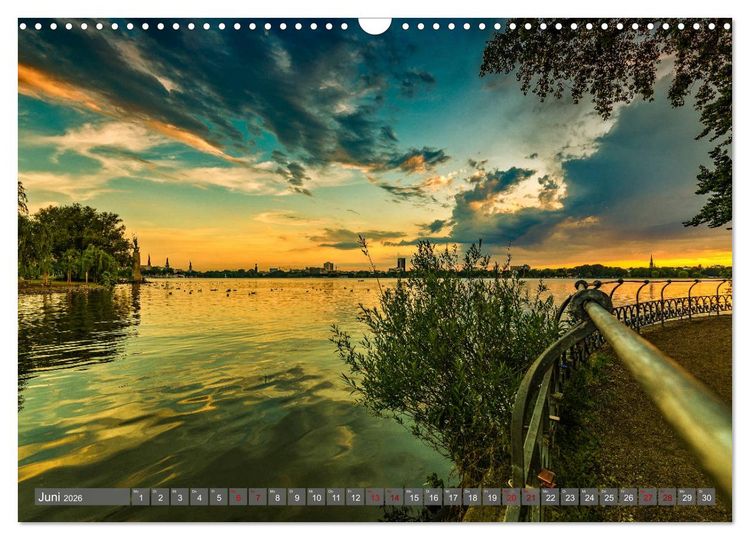 Produktbild: Hamburg City Vibes (Wandkalender 2026 DIN A3 quer), CALVENDO Monatskalender