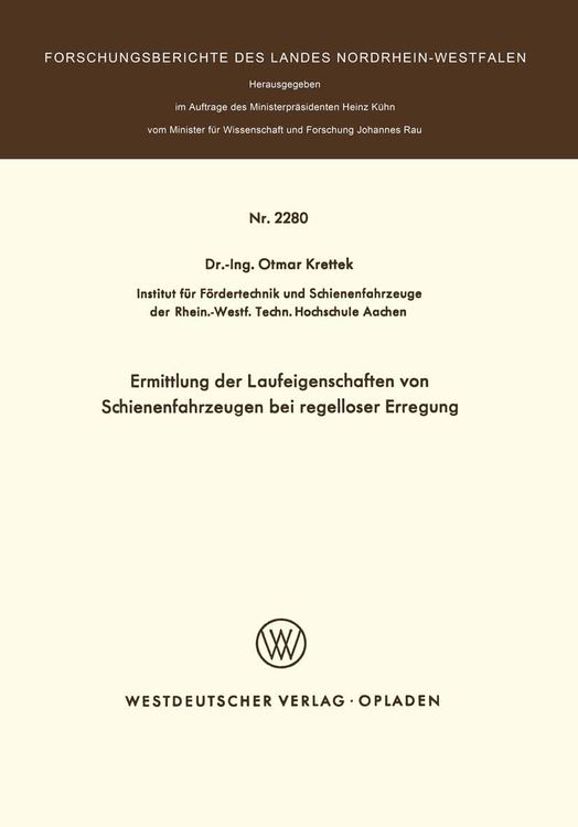 Produktbild: Ermittlung der Laufeigenschaften von Schienenfahrzeugen bei regelloser Erregung