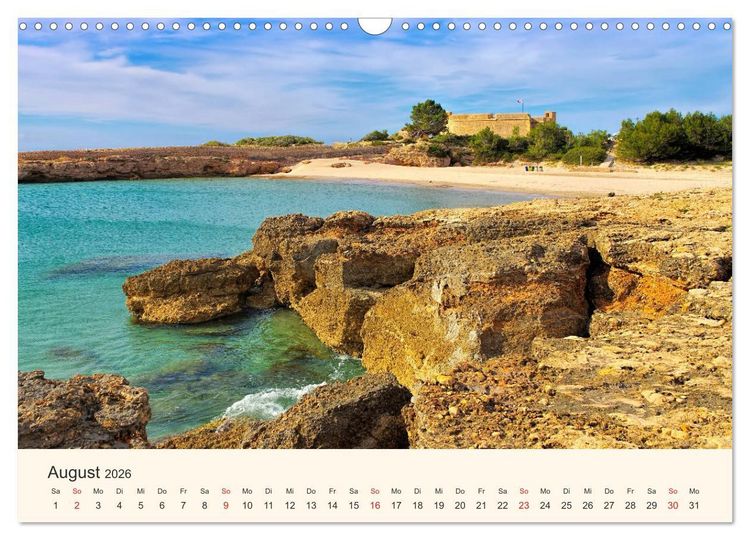 Produktbild: Costa Dorada - Die Goldene K&uuml;ste Spaniens (Wandkalender 2026 DIN A3 quer), CALVENDO Monatskalender