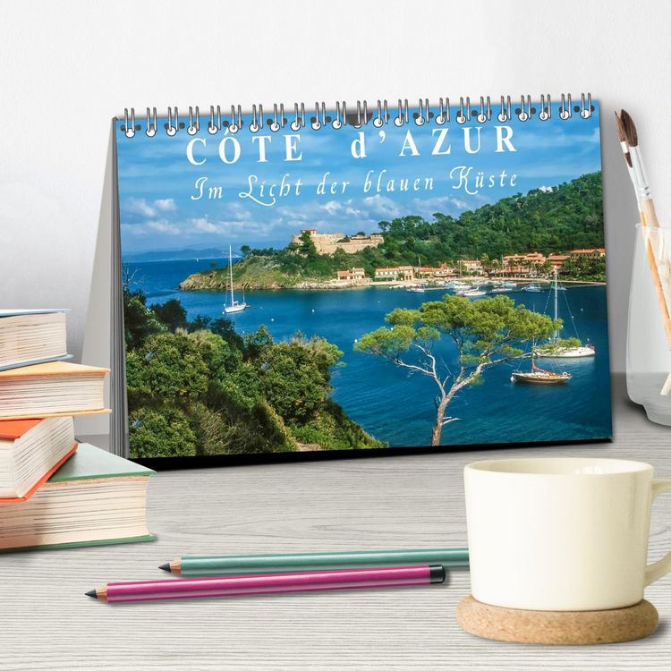 Produktbild: Cote d'Azur - Im Licht der blauen K&uuml;ste (Tischkalender 2026 DIN A5 quer), CALVENDO Monatskalender