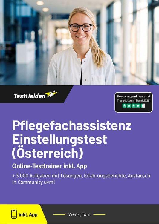Produktbild: Pflegefachassistenz Einstellungstest (&Ouml;sterreich): Online-Testtrainer inkl. App