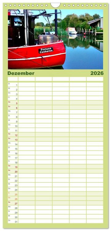 Produktbild: Familienplaner 2026 - Freiburg an der Elbe mit 5 Spalten (Wandkalender, 21 x 45 cm) CALVENDO