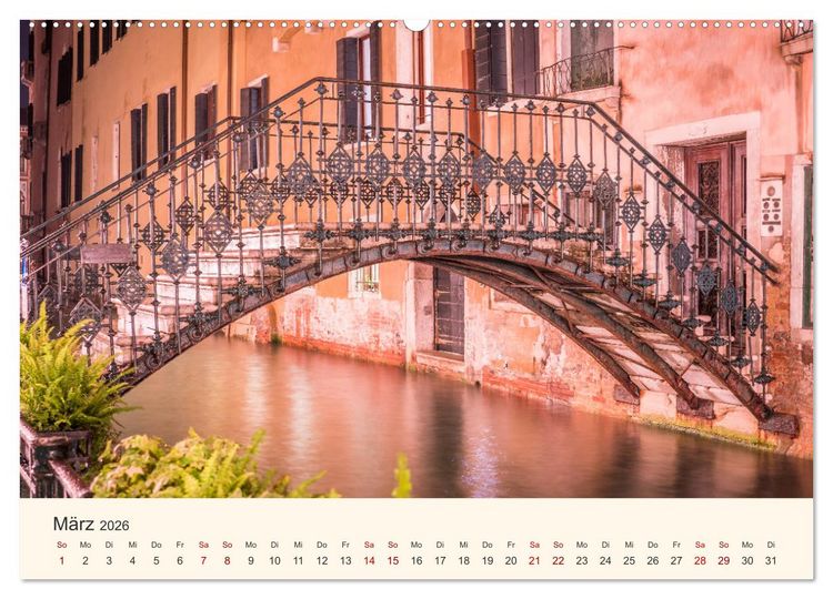 Produktbild: Venedig bei Tag und Nacht (hochwertiger Premium Wandkalender 2026 DIN A2 quer), Kunstdruck in Hochglanz