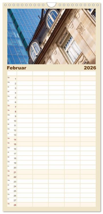 Produktbild: Familienplaner 2026 - Frankfurt am Main - Fassaden mit 5 Spalten (Wandkalender, 21 x 45 cm) CALVENDO