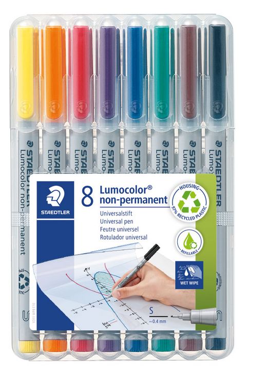 Produktbild: STAEDTLER Mars Lumocolor Schreib- und Zeichbedarf Lumocolor 311 non-permanent Universalstift S, 8er Set