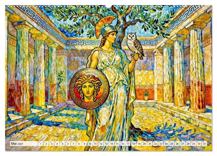 Produktbild: Die G&ouml;tter des Olymps - Die G&ouml;tter der Antike in epischen Bildern (hochwertiger Premium Wandkalender 2027 DIN A2 quer), Kunstdruck in Hochglanz