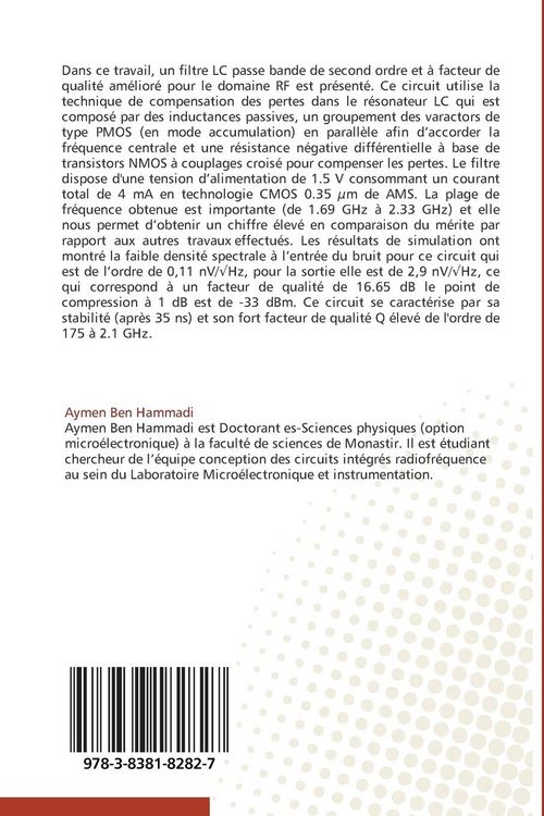 Produktbild: Conception d'un filtre LC passe bande int&eacute;gr&eacute; en technologie CMOS