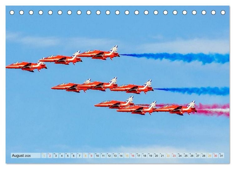 Produktbild: Flugschau - frei sein (Tischkalender 2026 DIN A5 quer), CALVENDO Monatskalender
