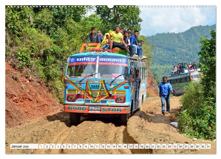Produktbild: NEPAL, die Umrundung des Manaslu (Wandkalender 2026 DIN A2 quer), CALVENDO Monatskalender