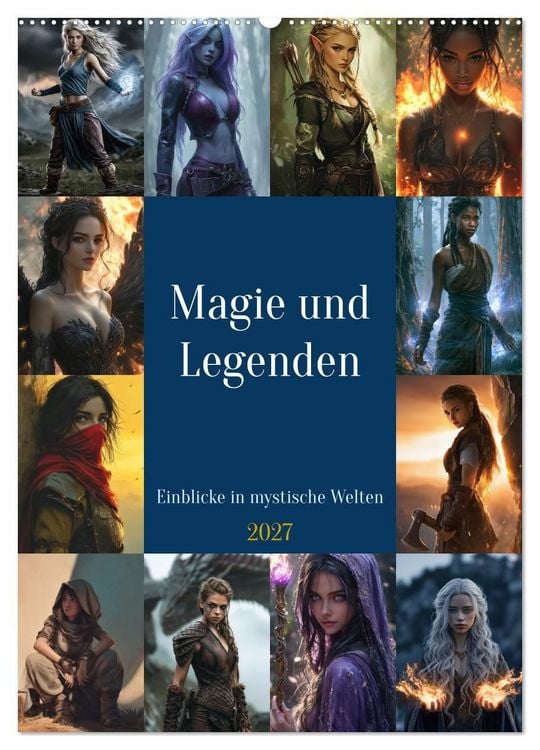 Produktbild: Magie und Legenden - Einblicke in mystische Welten (Wandkalender 2027 DIN A2 hoch), CALVENDO Monatskalender