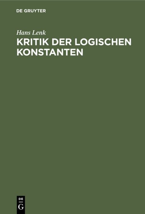 Produktbild: Kritik der logischen Konstanten