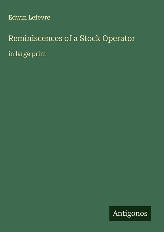 Produktbild: Reminiscences of a Stock Operator