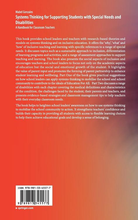 Produktbild: Systems Thinking for Supporting Students with Special Needs and Disabilities
