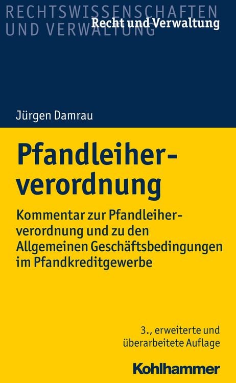 Bild vom Artikel Pfandleiherverordnung vom Autor Jürgen Damrau
