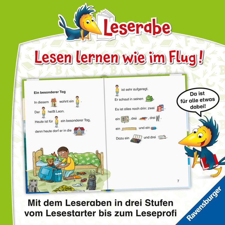Produktbild: Ravensburger - Leserabe - Vor-Lesestufe: Leons erster Schultag