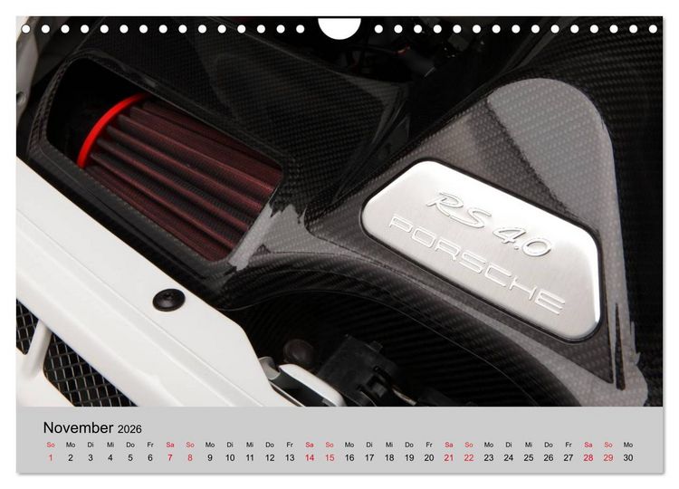 Produktbild: Porsche GT3RS 4,0 (Wandkalender 2026 DIN A4 quer), CALVENDO Monatskalender