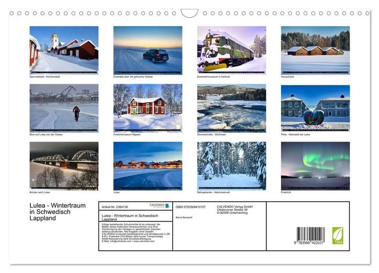 Produktbild: Lulea - Wintertraum in Schwedisch Lappland (Wandkalender 2027 DIN A3 quer), CALVENDO Monatskalender