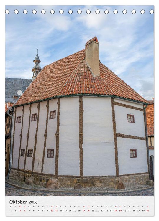Produktbild: Quedlinburg - Welterbestadt und Tor zum Harz (Tischkalender 2026 DIN A5 hoch), CALVENDO Monatskalender