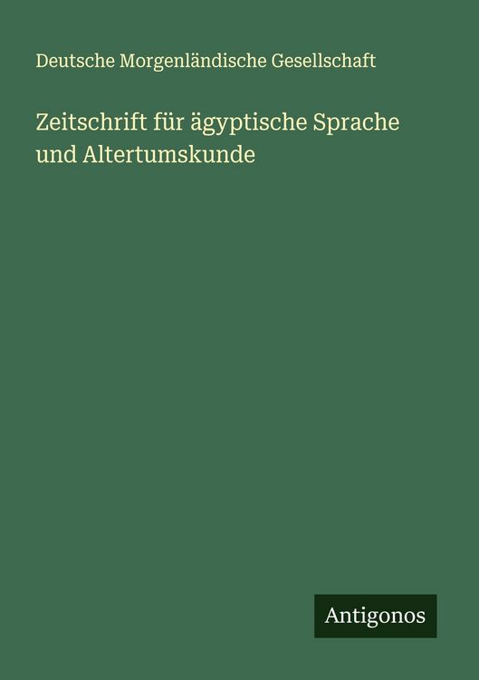 Produktbild: Zeitschrift f&uuml;r &auml;gyptische Sprache und Altertumskunde
