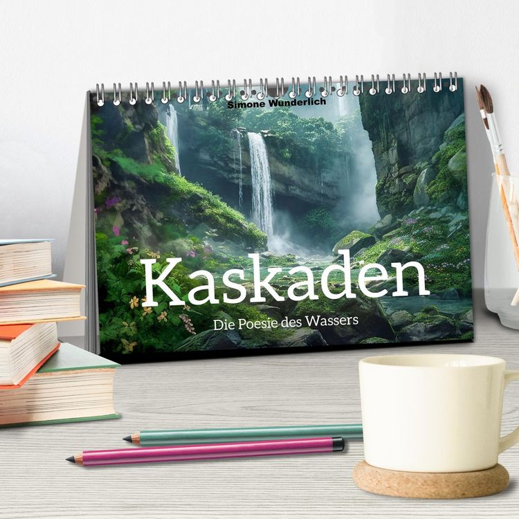 Produktbild: Kaskaden - Die Poesie des Wassers (Tischkalender 2026 DIN A5 quer), CALVENDO Monatskalender
