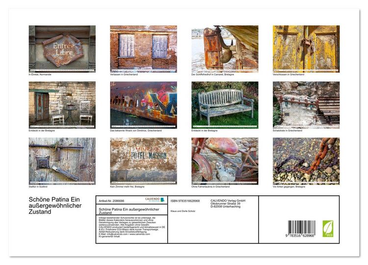 Produktbild: Sch&ouml;ne Patina Ein au&szlig;ergew&ouml;hnlicher Zustand (Wandkalender 2026 DIN A3 quer), CALVENDO Monatskalender