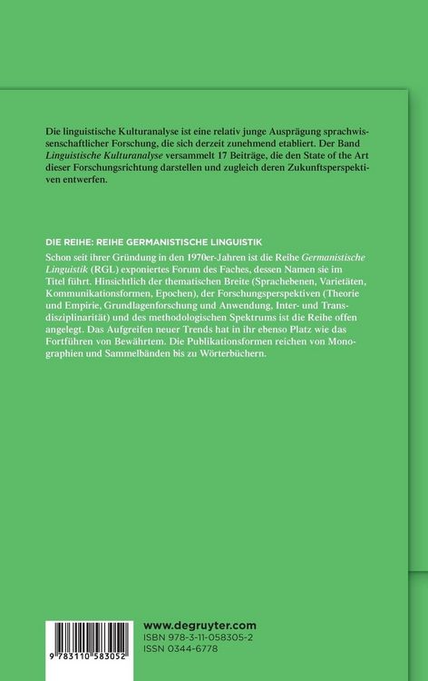 Produktbild: Linguistische Kulturanalyse