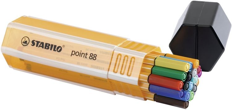 Produktbild: STABILO Fineliner - point 88 - 20er Big point Box - mit 20 verschiedenen Farben