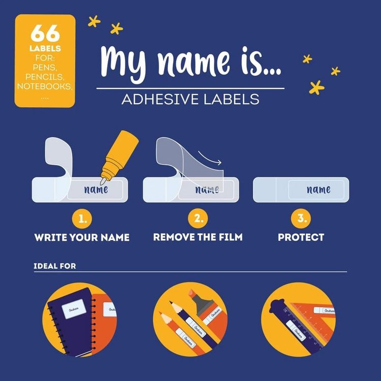 Produktbild: Legami Set aus 66 klebenden Labels - Weltall