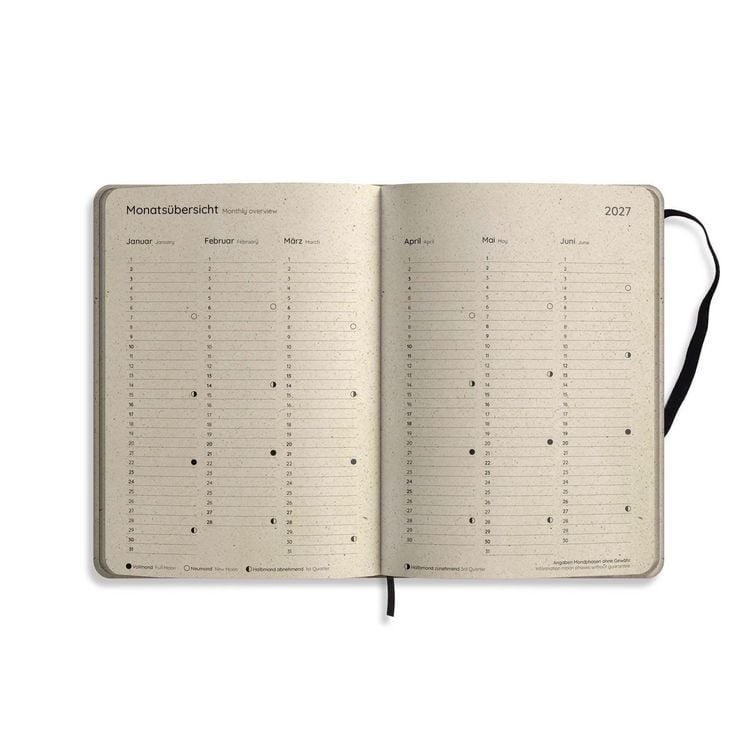 Produktbild: matabooks &ndash; A5 Kalender Samaya 2027 Farbe: Pond Green (DE/EN)