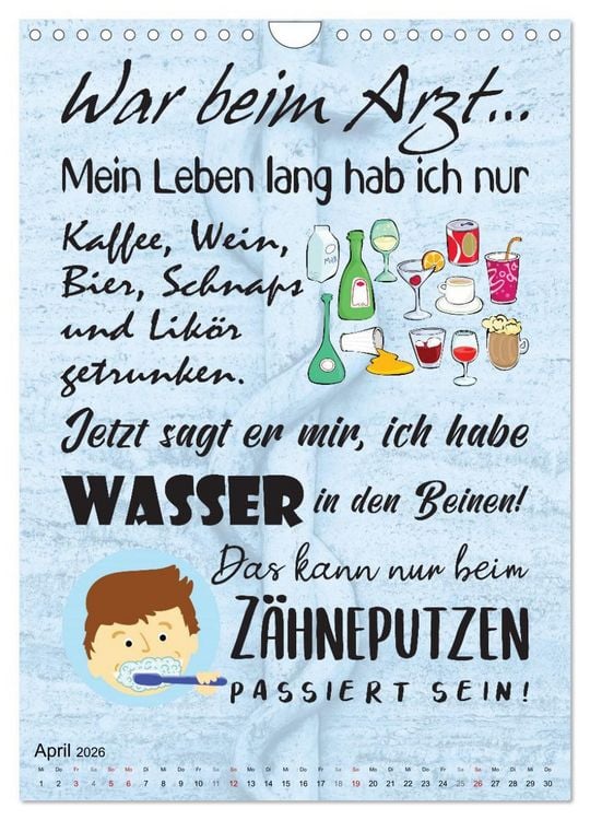 Produktbild: Spa&szlig; im Wartezimmer (Wandkalender 2026 DIN A4 hoch), CALVENDO Monatskalender