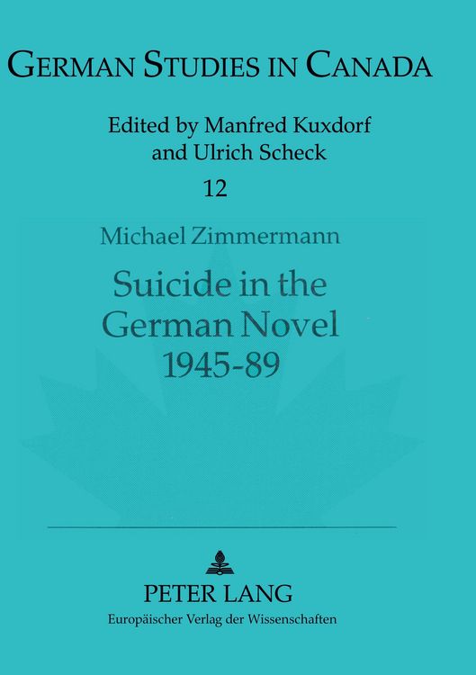 Produktbild: Suicide in the German Novel 1945-89
