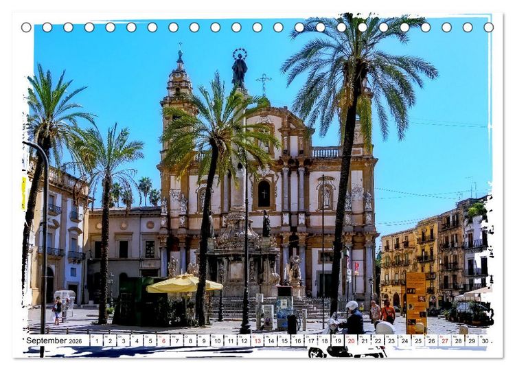 Produktbild: Palermo die marode Sch&ouml;nheit (Tischkalender 2026 DIN A5 quer), CALVENDO Monatskalender