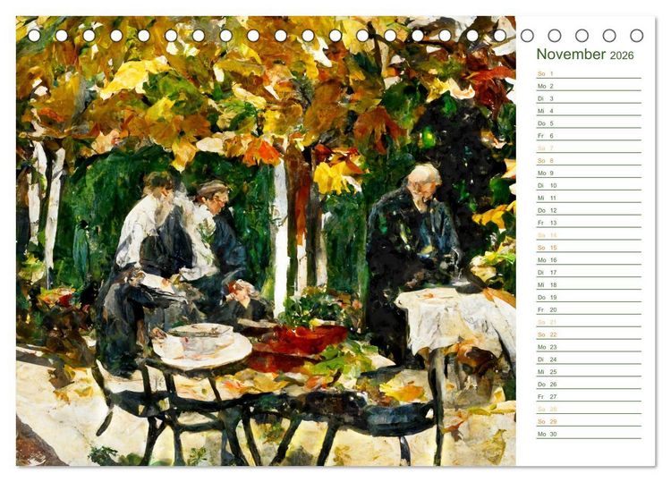 Produktbild: Malerische G&auml;rten - Im Stile des Impressionismus (Tischkalender 2026 DIN A5 quer), CALVENDO Monatskalender