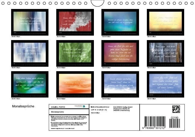 Produktbild: Monatsspr&uuml;che (Wandkalender immerw&auml;hrend DIN A4 quer)