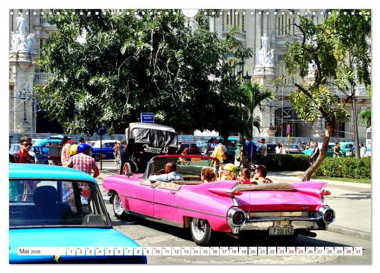 Produktbild: BEST OF CADILLAC - Traumschiff mit Bar und Flossen (Wandkalender 2026 DIN A3 quer), CALVENDO Monatskalender