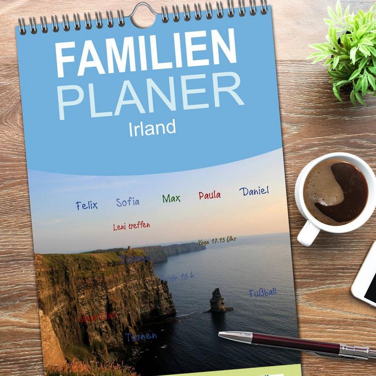 Produktbild: Familienplaner 2026 - Irland mit 5 Spalten (Wandkalender, 21 x 45 cm) CALVENDO