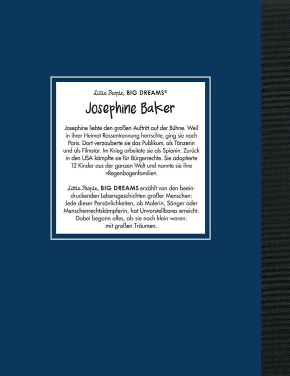Produktbild: Josephine Baker &ndash; Little People, BIG DREAMS (Deutsche Ausgabe)