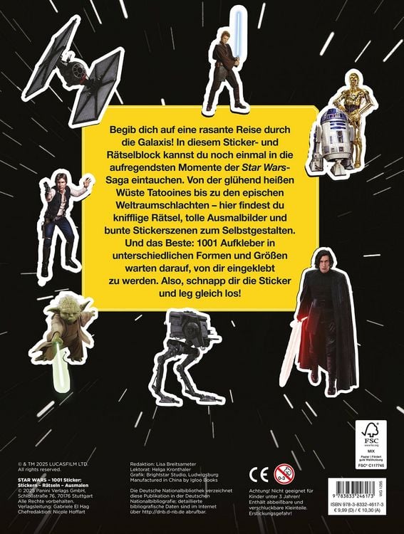 Produktbild: Star Wars: 1001 Sticker - Stickern - R&auml;tseln - Ausmalen