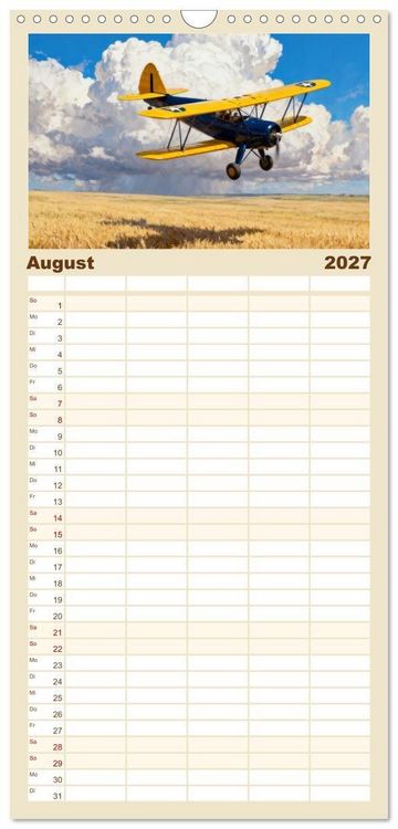 Produktbild: Familienplaner 2027 - N&auml;chster Halt: Flugh&ouml;he mit 5 Spalten (Wandkalender, 21 x 45 cm) CALVENDO