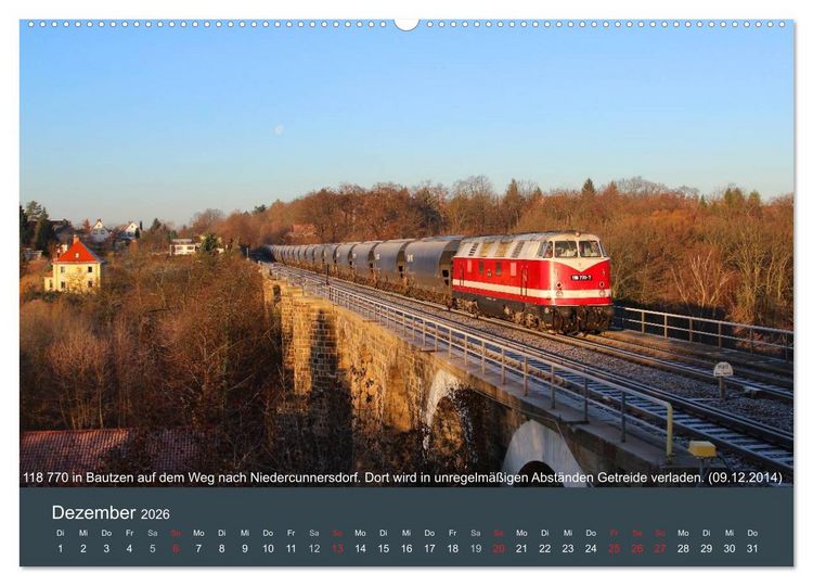 Produktbild: Mit Diesellokomotiven quer durch die Lausitz - 2026 (hochwertiger Premium Wandkalender 2026 DIN A2 quer), Kunstdruck in Hochglanz