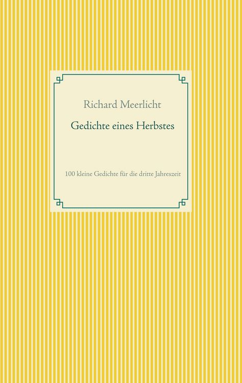 Produktbild: Gedichte eines Herbstes