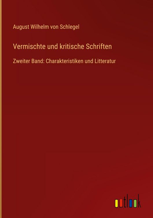Produktbild: Vermischte und kritische Schriften