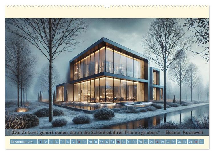 Produktbild: Architektur und Natur im Rhythmus der Jahreszeiten (Wandkalender 2026 DIN A2 quer), CALVENDO Monatskalender