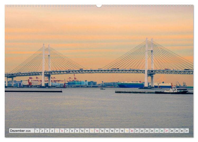 Produktbild: Japan - Tokio, Yokohama, Nagasaki (hochwertiger Premium Wandkalender 2026 DIN A2 quer), Kunstdruck in Hochglanz