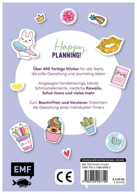 Produktbild: Mein Stickerbuch &ndash; Journal-Love: &uuml;ber 600 Letterings, s&uuml;&szlig;e Kawaiis und Schmuckelemente