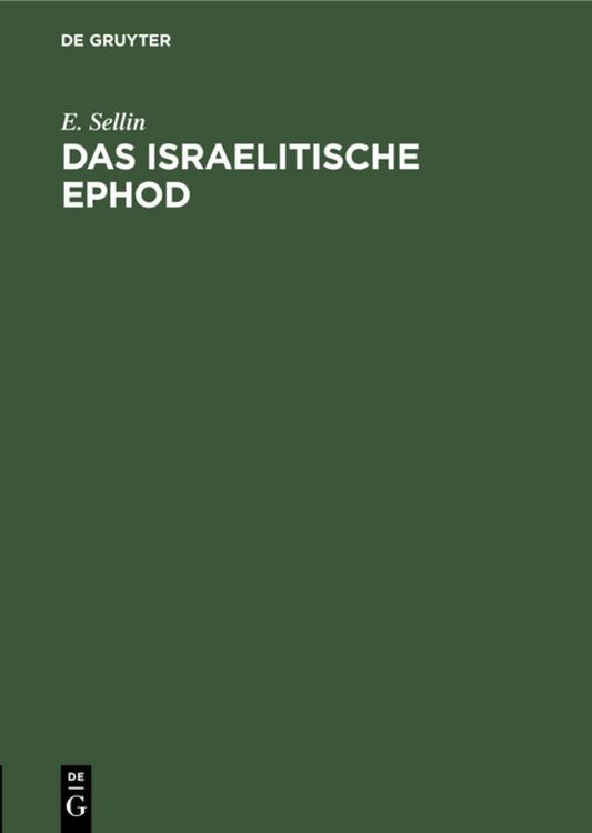Produktbild: Das israelitische Ephod