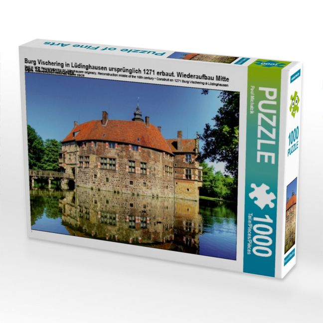 Produktbild: CALVENDO Puzzle Burg Vischering in L&uuml;dinghausen urspr&uuml;nglich 1271 erbaut. Wiederaufbau Mitte des 16.Jahrhunderts | 1000 Teile Lege-Gr&ouml;&szlig;e 64x48cm Foto-Puzzle f&uuml;r gl&uuml;ckliche Stunden