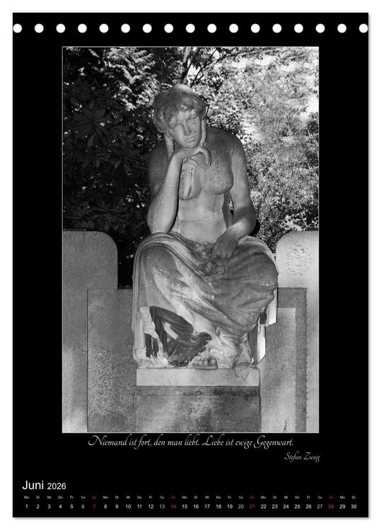 Produktbild: S&uuml;dfriedhof Leipzig (Tischkalender 2026 DIN A5 hoch), CALVENDO Monatskalender