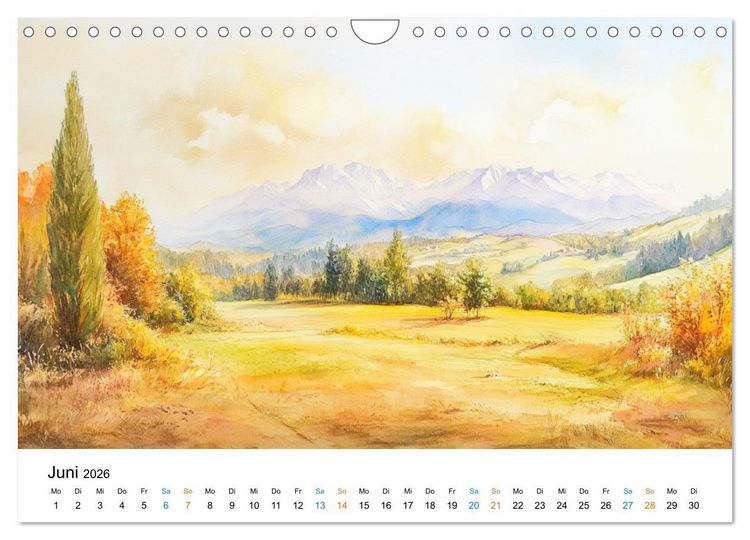 Produktbild: Bucolische Landschaften (Wandkalender 2026 DIN A4 quer), CALVENDO Monatskalender
