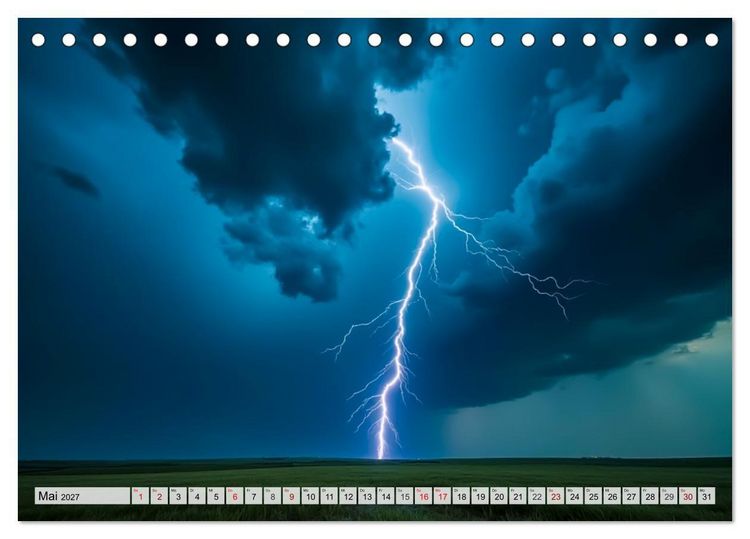 Produktbild: Naturgewalten - Ungez&auml;hmt und Unaufhaltsam (Tischkalender 2027 DIN A5 quer), CALVENDO Monatskalender
